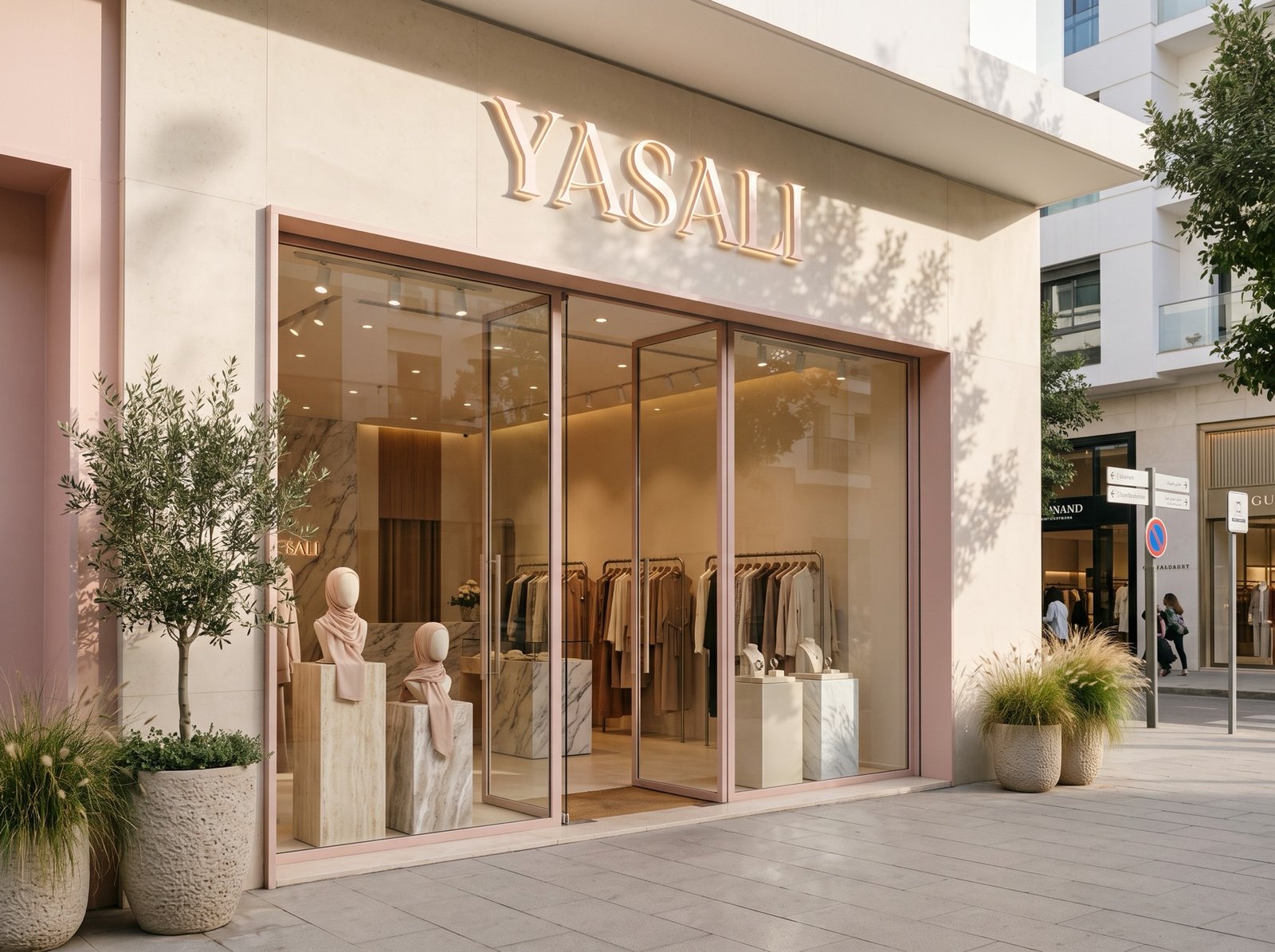 Façade de la boutique YASALI à Casablanca